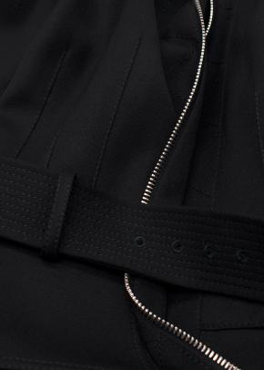 Alexander McQueen Black Belted Wool Cape Jacket 7