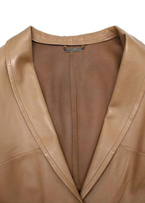 Giorgio Armani Beige Leather Blazer 7
