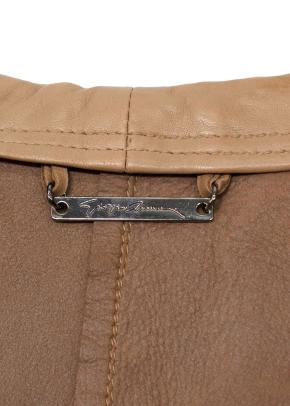 Giorgio Armani Beige Leather Blazer 3