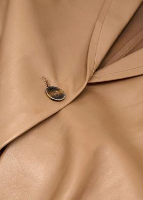 Giorgio Armani Beige Leather Blazer 6