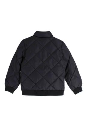 Louis Vuitton Kid's Black Quilted Jacket With Leather Pockets 2