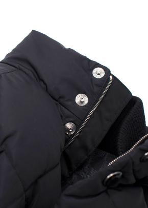 Louis Vuitton Kid's Black Quilted Jacket With Leather Pockets 9