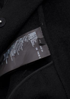 Prada Black Wool Blend Coat with Crystal Detailing 9