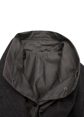 Brunello Cucinelli Grey Double Layer Coat With Detachable Waistcoat 4