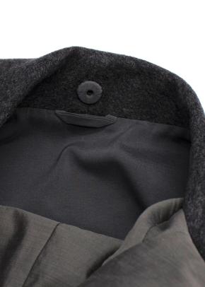 Brunello Cucinelli Grey Double Layer Coat With Detachable Waistcoat 9