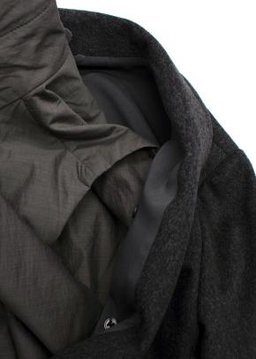 Brunello Cucinelli Grey Double Layer Coat With Detachable Waistcoat 10
