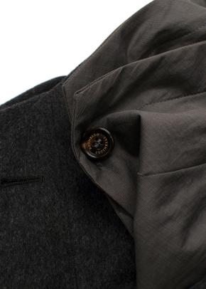 Brunello Cucinelli Grey Double Layer Coat With Detachable Waistcoat 3
