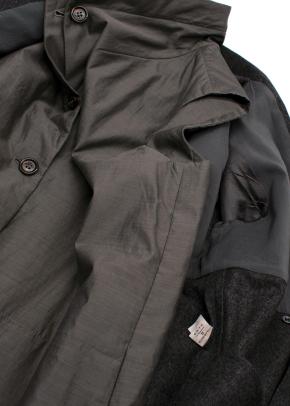 Brunello Cucinelli Grey Double Layer Coat With Detachable Waistcoat 5