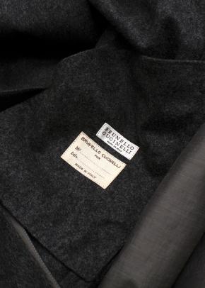 Brunello Cucinelli Grey Double Layer Coat With Detachable Waistcoat 8