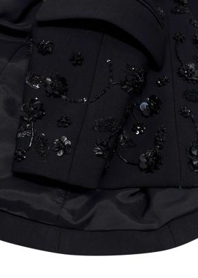 Michael Kors Sequin Floral Black Dinner Jacket 5