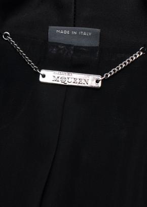 Alexander McQueen Black Blazer with Gold Button Fastening 7