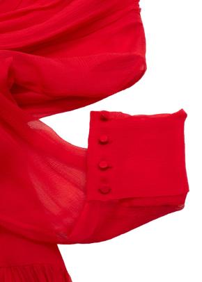 Dior Vibrant Red Silk Gown/Maxi Dress 8