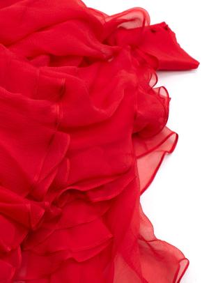 Dior Vibrant Red Silk Gown/Maxi Dress 10