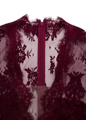 Costarellos Long Sleeve Lace Evening Gown 5