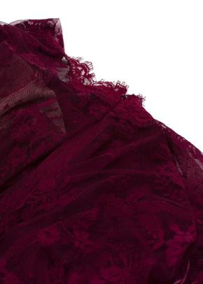 Costarellos Long Sleeve Lace Evening Gown 8