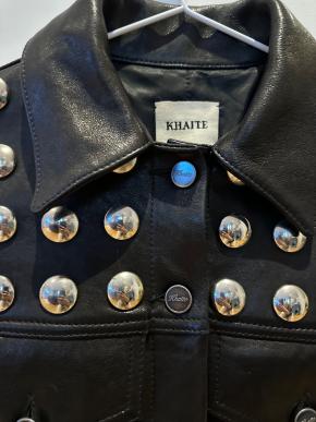 Khaite Black Rizzo Studded Leather Jacket 4