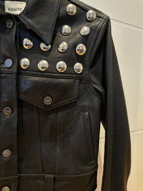 Khaite Black Rizzo Studded Leather Jacket 5