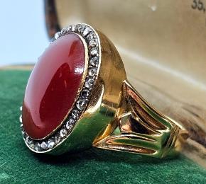 Antique 1820 Rose Cut Diamond and Carnelian Ring 8