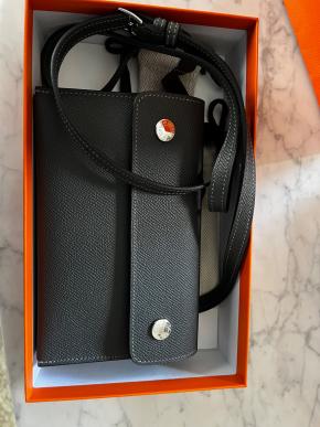 Hermes Graphite Sanp Cross Body Bag 2