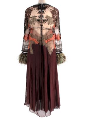 Valentino Runway  Beaded Embellishment and Lace Bodice Maxi Dress 3