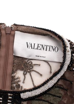 Valentino Runway  Beaded Embellishment and Lace Bodice Maxi Dress 5