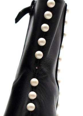Aquazurra Firenze Black Follie Pearl Boots 2
