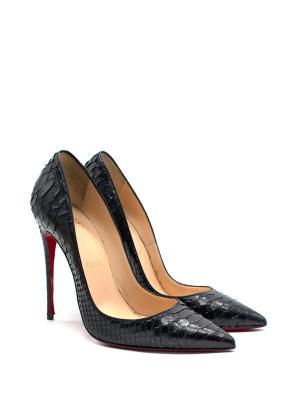 Christian Louboutin Black Python So Kate Pumps 2