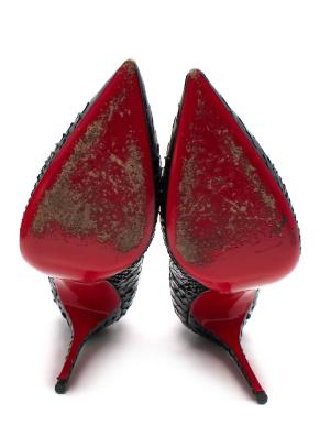 Christian Louboutin Black Python So Kate Pumps 6