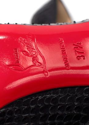 Christian Louboutin Black Python So Kate Pumps 7