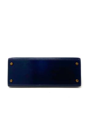 Hermes Midnight Blue Box Leather Kelly 28 3
