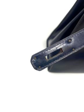 Hermes Midnight Blue Box Leather Kelly 28 7