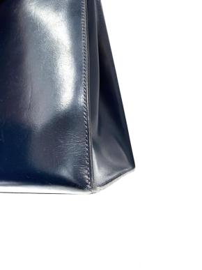 Hermes Midnight Blue Box Leather Kelly 28 11