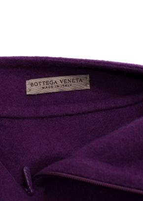 Bottega Purple Wool Midi Skirt 6