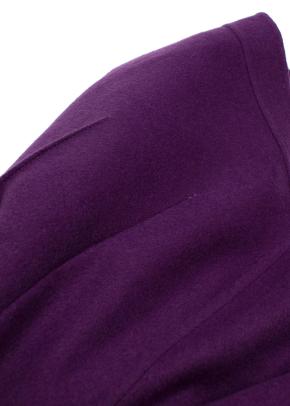 Bottega Purple Wool Midi Skirt 4
