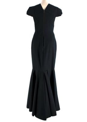 Limited Edition Selfridges x Roland Mouret Black Assymetric Hem Gown 2