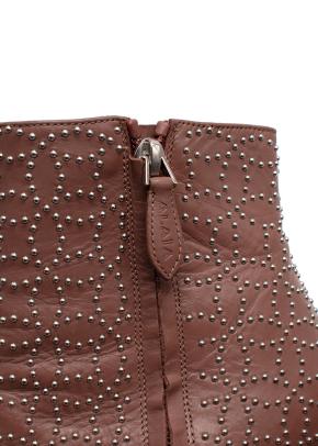 Alaia Nude Studded Stiletto Ankle Boots 7