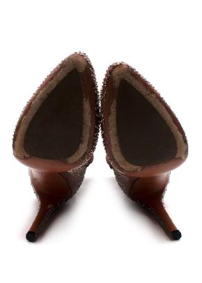 Alaia Nude Studded Stiletto Ankle Boots 5