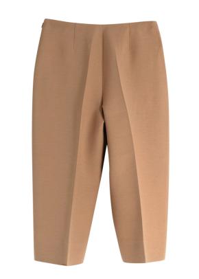 Valentino Wool Mock Neck Long Sleeve Camel Brown Top and Trouser Set 14
