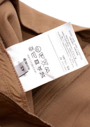 Valentino Wool Mock Neck Long Sleeve Camel Brown Top and Trouser Set 16