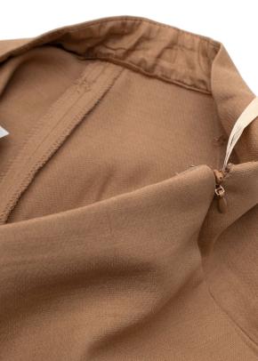 Valentino Wool Mock Neck Long Sleeve Camel Brown Top and Trouser Set 13