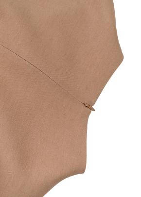 Valentino Wool Mock Neck Long Sleeve Camel Brown Top and Trouser Set 8