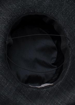 Emily London  Black Wide Brimmed Audrey Hat with Satin Bow 9