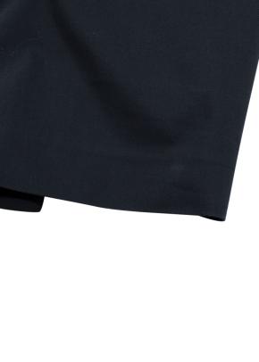 Brunello Cucinelli Navy Midi Skirt with Signature Waistband Detail 4