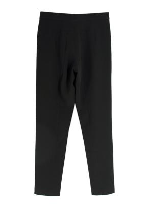 Chloe Black Crepe Trousers with Hook and Eye Closure 2