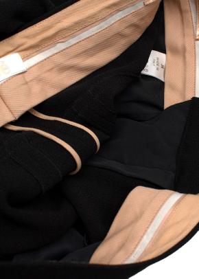 Chloe Black Crepe Trousers with Hook and Eye Closure 4