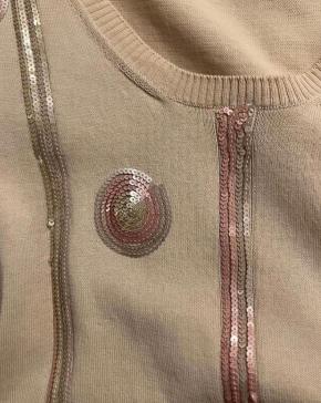 Chanel Sequin Embellished Cotton Knit Top 7
