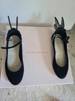 Sophie Webster Winged Black Ballerinas 3