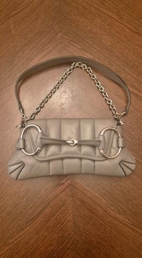 Gucci Grey Padded Leather Horsebit Shoulder Bag 3