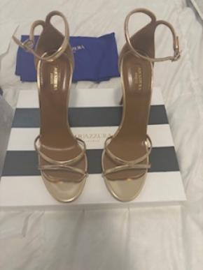 Aquazzura Soft Gold Purist Sandal 105 8