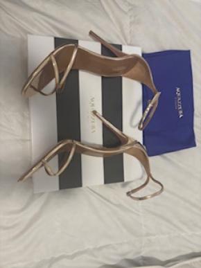Aquazzura Soft Gold Purist Sandal 105 6